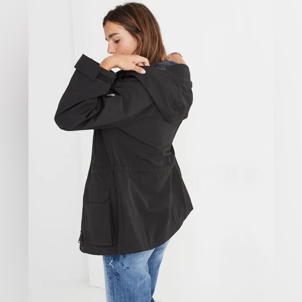 Madewell X Penfield Medbury flannel lined water resistant jacket black XS - Picture 4 of 14